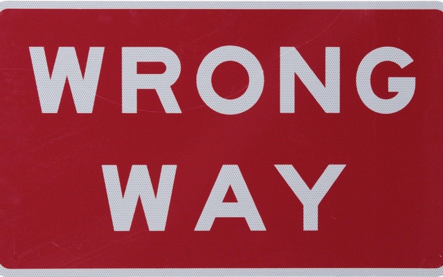 Wrong way